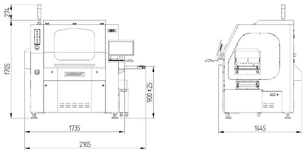 GAM 360AT Fully Automatic In-Line PCB Separator Machine